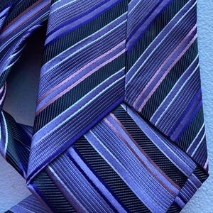NWT Vintage Valentino Gold Collection Striped Silk Tie – Deadstock 56”